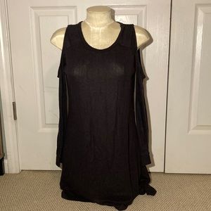 Long sleeve open shoulder dress